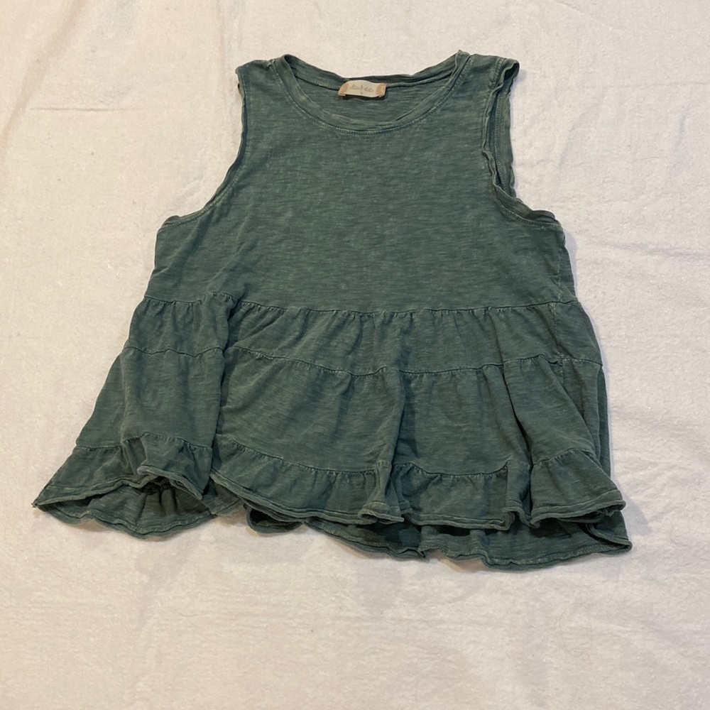 Altard State Layered Ruffle Green Tank